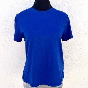 NEW Calvin Klein Women's Small Short-Sleeve Blue Crew Neck Tee